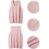 imageSOLY HUX Womens Plus Size Sweater Vest V Neck Sleeveless Loose Fit Knit Pullover Tank Tops with PocketsPure Light Pink