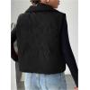 imageSOLY HUX Womens Puffer Vest Sleeveless Zip Up Funnel Neck Outerwear Vests Winter CoatsPlain Black