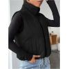 imageSOLY HUX Womens Puffer Vest Sleeveless Zip Up Funnel Neck Outerwear Vests Winter CoatsPlain Black