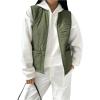 imageSOLY HUX Womens Zip Up Fleece Outerwear Vest Sleeveless Winter Coats with PocketArmy Green