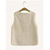imageSOLY HUX Womens Fleece Sweater Vest Zip Up Sleeveless Sherpa Tank Top Jackets with PocketsPure Apricot