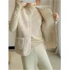 imageSOLY HUX Womens Fleece Sweater Vest Zip Up Sleeveless Sherpa Tank Top Jackets with PocketsPure Apricot