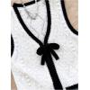imageSOLY HUX Womens Sleeveless Sweater Vest Casual Tie Front Knitted Tank Tops Fall ClothesWhite and Black