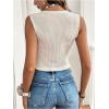 imageSOLY HUX Womens Sleeveless Vest V Neck Button Down Tank Top Summer Waistcoat CardiganPlain Apricot