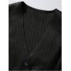 imageSOLY HUX Womens Striped V Neck Sleeveless Button Front Blazer Vest WaistcoatBlack Striped