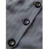imageSOLY HUX Womens Striped V Neck Sleeveless Button Front Blazer Vest WaistcoatGrey Striped