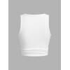 imageSOLY HUX Womens V Neck Crop Tops Basic Trendy Notched Sleeveless Slim Fit Summer Y2k Sexy Crop Tank TopPlain White