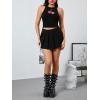 imageSOLY HUX Womens Y2k Printed Crop Top Cute Graphic Vest Summer Going Out Tank ShirtsBlack Graphic