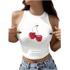 imageSOLY HUX Womens Y2k Printed Crop Top Cute Graphic Vest Summer Going Out Tank ShirtsWhite Graphic