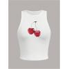 imageSOLY HUX Womens Y2k Printed Crop Top Cute Graphic Vest Summer Going Out Tank ShirtsWhite Graphic