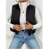imageSOLY HUX Womens Zip Up Reversible Puffer Vest Jacket Mock Neck Sleeveless Padded Coat Winter Warm OuterwearPure Black