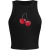 imageSOLY HUX Womens Y2k Printed Crop Top Cute Graphic Vest Summer Going Out Tank ShirtsBlack Graphic