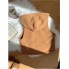 imageSOLY HUX Womens Fuzzy Vest Zip Up Sleeveless Hoodies Casual Cropped Vest JacketPlain Brown