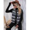 imageSOLY HUX Womens Graphic Jacket Vest Fuzzy Fleece Zip Up Cardigan Sleeveless Casual Outwear with PocketsGrey Geo