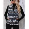 imageSOLY HUX Womens Graphic Jacket Vest Fuzzy Fleece Zip Up Cardigan Sleeveless Casual Outwear with PocketsGrey Geo