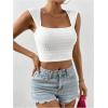 imageSOLY HUX Womens Square Neck Crop Tank Tops Going Out Slim Fit Tops Sleeveless Summer VestPlain White