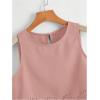 imageSOLY HUX Womens Summer Tank Tops Hollow Out Scallop Trim Sleeveless Vest Crop TopDusty Pink