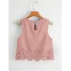 imageSOLY HUX Womens Summer Tank Tops Hollow Out Scallop Trim Sleeveless Vest Crop TopDusty Pink