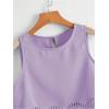 imageSOLY HUX Womens Summer Tank Tops Hollow Out Scallop Trim Sleeveless Vest Crop TopMauve Purple