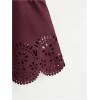 imageSOLY HUX Womens Summer Tank Tops Hollow Out Scallop Trim Sleeveless Vest Crop TopPure Burgundy
