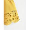 imageSOLY HUX Womens Summer Tank Tops Hollow Out Scallop Trim Sleeveless Vest Crop TopPure Yellow