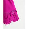 imageSOLY HUX Womens Summer Tank Tops Hollow Out Scallop Trim Sleeveless Vest Crop TopRed Violet