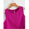 imageSOLY HUX Womens Summer Tank Tops Hollow Out Scallop Trim Sleeveless Vest Crop TopRed Violet