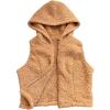 imageSOLY HUX Womens Fuzzy Vest Zip Up Sleeveless Hoodies Casual Cropped Vest JacketPlain Brown