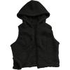 imageSOLY HUX Womens Fuzzy Vest Zip Up Sleeveless Hoodies Casual Cropped Vest JacketPure Black
