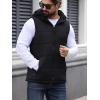 imageSOLY HUX Mens Zip Up Puffer Vest Sleeveless Hoodies Coat Warm Outerwear with PocketsPlain Black