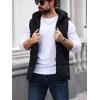 imageSOLY HUX Mens Zip Up Puffer Vest Sleeveless Hoodies Coat Warm Outerwear with PocketsPlain Black