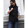 imageSOLY HUX Mens Zip Up Puffer Vest Sleeveless Hoodies Coat Warm Outerwear with PocketsPlain Black