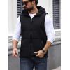 imageSOLY HUX Mens Zip Up Puffer Vest Sleeveless Hoodies Coat Warm Outerwear with PocketsPlain Black