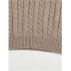 imageSOLY HUX Womens Cable Knit V Neck Sweater Vest Sleeveless Casual Cropped Knit VestApricot