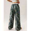 imageSOLY HUX Womens Camo Pants Wide Leg Baggy Sweatpants Elastic Waist Drawstring Loose PantsGreen Printed