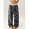 imageSOLY HUX Womens Camo Pants Wide Leg Baggy Sweatpants Elastic Waist Drawstring Loose PantsGreen Printed