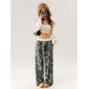 imageSOLY HUX Womens Camo Pants Wide Leg Baggy Sweatpants Elastic Waist Drawstring Loose PantsGreen Printed