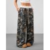 imageSOLY HUX Womens Camo Pants Wide Leg Baggy Sweatpants Elastic Waist Drawstring Loose PantsGrey Camo