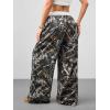 imageSOLY HUX Womens Camo Pants Wide Leg Baggy Sweatpants Elastic Waist Drawstring Loose PantsGrey Camo
