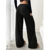 imageSOLY HUX Womens Drawstring Sweatpants Low Rise Baggy Wide Leg Pants with PocketsBlack Letter