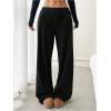 imageSOLY HUX Womens Drawstring Sweatpants Low Rise Baggy Wide Leg Pants with PocketsBlack Letter
