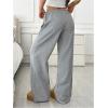 imageSOLY HUX Womens Drawstring Sweatpants Low Rise Baggy Wide Leg Pants with PocketsGrey Letter