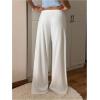 imageSOLY HUX Womens Drawstring Sweatpants Low Rise Baggy Wide Leg Pants with PocketsSolid White