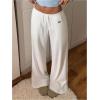 imageSOLY HUX Womens Drawstring Sweatpants Low Rise Baggy Wide Leg Pants with PocketsSolid White