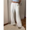 imageSOLY HUX Womens Drawstring Sweatpants Low Rise Baggy Wide Leg Pants with PocketsSolid White