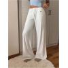 imageSOLY HUX Womens Drawstring Sweatpants Low Rise Baggy Wide Leg Pants with PocketsSolid White