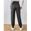 imageSOLY HUX Womens Elastic High Waisted Casual Joggers Pants with PocketsPlain Dark Grey