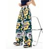 imageSOLY HUX Womens Graphic Baggy Pants Drawstring High Waisted Baggy Sweatpants with Pocket StreetwearGreen Graphic