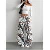 imageSOLY HUX Womens Graphic Baggy Pants Drawstring High Waisted Baggy Sweatpants with Pocket StreetwearWhite Camo