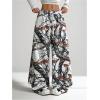 imageSOLY HUX Womens Graphic Baggy Pants Drawstring High Waisted Baggy Sweatpants with Pocket StreetwearWhite Camo